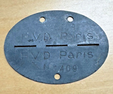 Wehrmacht Heer Erkennungsmarke SELTEN - HVD Paris Nr. 1409 - Feinzink