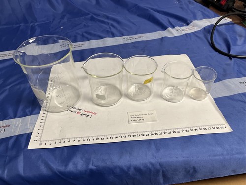 5er set becherglas mit ausguss - becherglas,