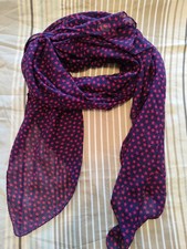 Schal Tuch Becksöndergaard Baumwolle Dunkelblau rot kleine Sterne