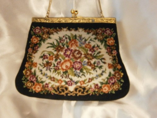 Gobelin abendtasche 50er jahre - abendtasche,