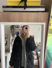 Damen winterparka schwarz mit - winterparka,