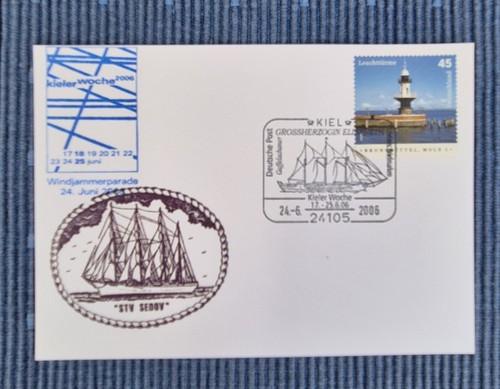 Postkarte mit schiffsstempel - postkarte,