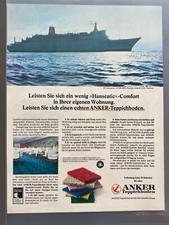 Anker Teppichboden TS Hanseatic Hamburg Original 1968 Vintage Advert Werbung