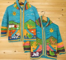 Kinder Strickjacke meerblau