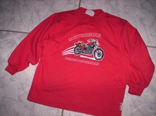 Cooles LA-Shirt/Sweater "Motorbike" von"Tommi Toole" rot  Gr.104