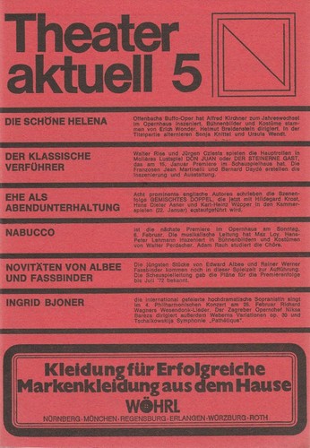Programmheft theater aktuell - programmheft,