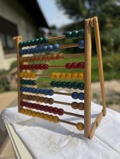Großer Schule Abakus Holz Rechenschieber (006)