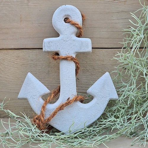Steinfigur anker maritime - steinfigur,