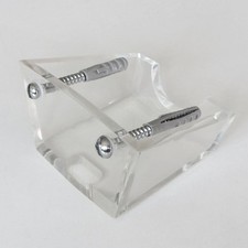 Wandhalterung transparent Kunststoff 46x69x75mm, inkl. Schrauben & Dübel