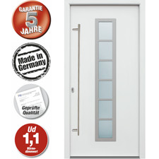 Hochwertige Energiespar Aluminium Haustür Modell JWC04 RAL 9016 Weiß NEU