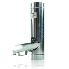 Regenrohrklappe Zink 76, 80, 87, 100 und 120 mm mit Edelstahl Sieb für Fallrohr