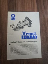 Werbeblatt /Fahrrad- Komet Super Freilauf Nabe Mit Rücktrittbremse/F&S- Original