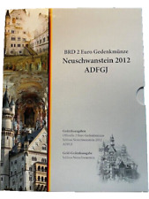 BRD 5x 2 Euro Gedenkmünzenset Schloss Neuschwanstein 2012 , ohne Goldmünze