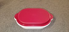 Tupperware Super Servierstar Sieb  4l mit Deckel Küchenhelfer Küche Rot Weiß