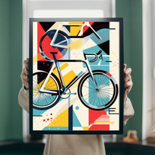 Rennrad Poster, Fahrrad Bild für Sportbegeisterte - Geschenk für Sportler