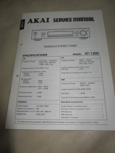 Akai service manual - -,