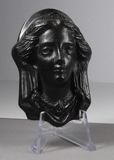 Jugendstil Frauenkopf Plakette