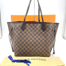 Echte LOUIS VUITTON Damier Ebene Neverfull MM N51105 Damen Beuteltasche Tasch...