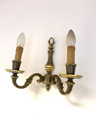 Vintage messing wandlampe - vintage,