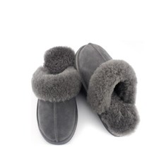 Damen pantoletten aus lamm - aus, lamm-