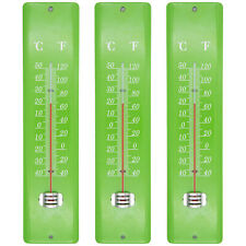 3x Thermometer Innenthermometer Außenthermometer Innen Außen Metall Groß XL