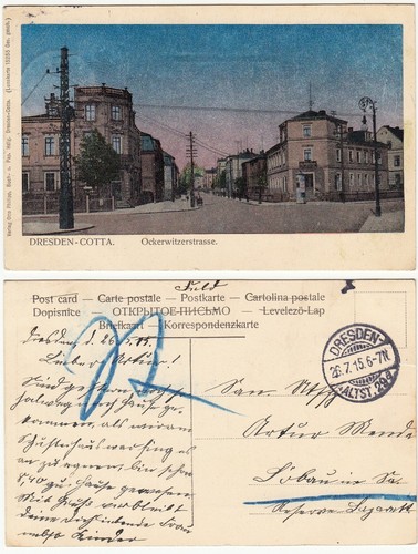 Dresden cotta 1915 blick in - ak,