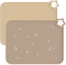 Moonkie 2x Baby Silikon Platzset Abwaschbar, Platzdeckchen rutschfest Tischset