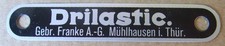Typenschild Drilastic Satteldecke Sattel Oldtimer