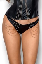 Kunstleder String schwarz