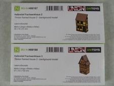 2 Fachwerkhäuser Halbrelief