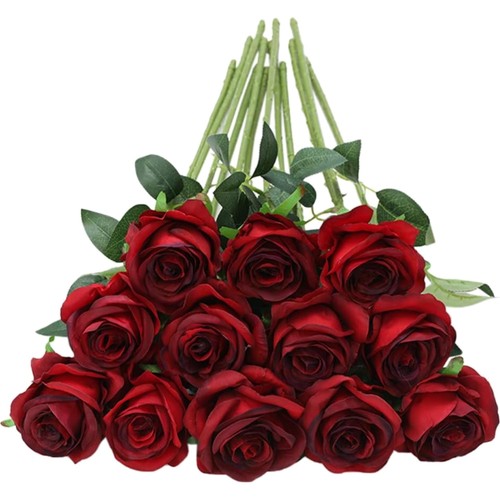 Künstliche rosen seide - künstliche, 12er