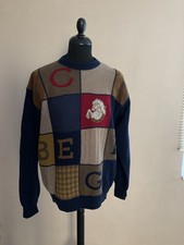 Iceberg Herren Pullover 100% Wolle Gr.IV Logo Vintage 1993/ 90er /90s