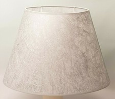 Lampenschirm "Laura" Hellgrau-Silber oval -D40cm/E27-Handarbeit-inkl. Fracht!