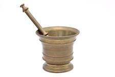 Schwere Mörser mit Stößel aus Messing Vintage Messingmörser Vintage alt 1 Kg.