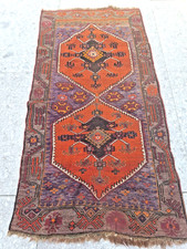 Orient Teppich Brücke handgeknüpft Kaukasus Talisch Kurdisch Iran antik 190 x 94