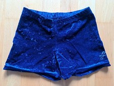Fischer Velours Turnhose Glitzer blau Größe 152