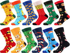 Wecibor 12 Paar Bunt Lustige Herren Baumwolle Socken Neuheit Verrückte 43-46 