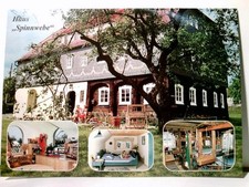 Haus Spinnwebe. Walddorf. Handweberei Karla Tröger. Mehrbild AK farbig, gel. 200