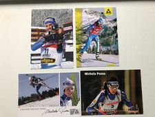4  Biathlon Autogrammkarten "