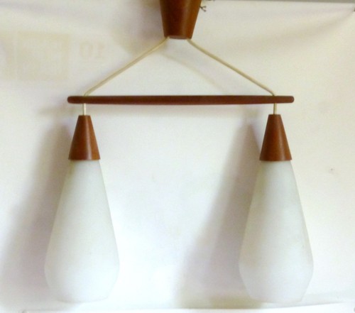 Teak deckenlampe 2flammig mit - ,