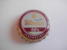 Gebrauchter, gold-rot-weisser Kronkorken Bitburger 0,0% Alkoholfrei