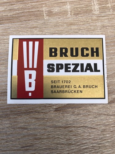 Bieretikett brauerei bruch - bieretikett,