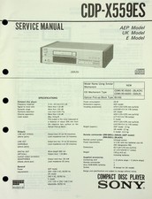 Service manual sony cdp x559es - sony, cdp-x559es