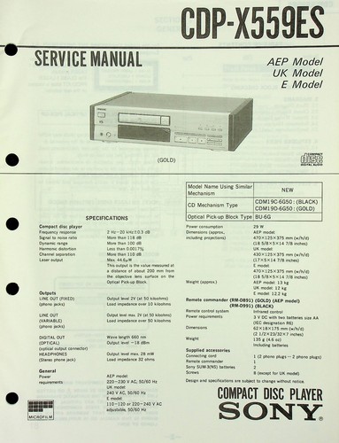 Service manual sony - service,