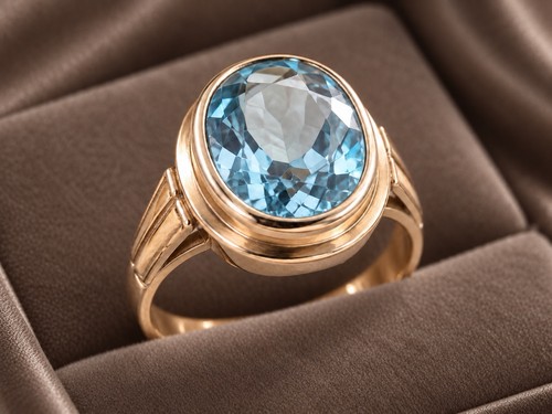 585 goldring mit ovalem - 14,
