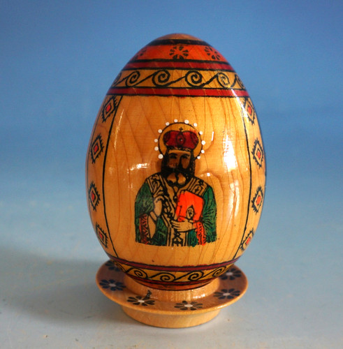 Vintage osterei holz holzei - osterei, ei