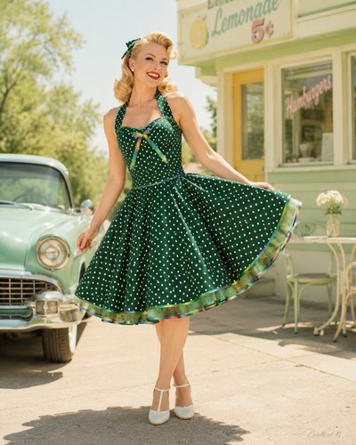 50er petticoatkleid - 50er,