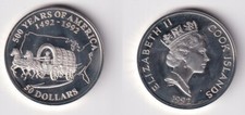 50 Dollar Silbermünze Cook