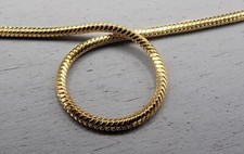 45,5cm Halskette Schlangenkette 1mm breit Edelstahl vergoldet SB 909