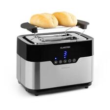 Klarstein Toaster 920 Watt Aufbackrost LED-Display Touch-Bedienfeld Edelstahl